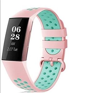 𝅺PINK green Fitbit compatible sports band